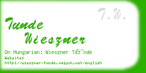 tunde wieszner business card